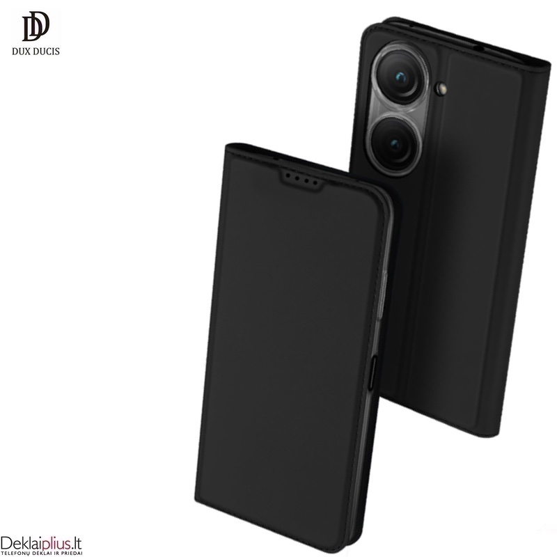 Dux Ducis Skin Pro dirbtinės odos dėklas - juodas (Asus Zenfone 9/Zenfone 10) Dux Ducis Skin Pro dirbtinės odos dėklas - juodas (Asus Zenfone 9/Zenfone 10)